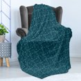 thumbnail image 4 of Cactus Soft Flannel Fleece Throw Blanket, Continuous Modern Pattern with Abstract Cacti and Triangles, Cozy Plush for Indoor and Outdoor Use, 70" x 90", Petrol Blue Mint Green, by Ambesonne, 4 of 5
