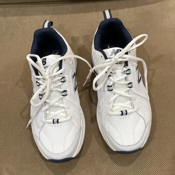 New Balance 608 White Navy Men’s Casual Comfort X-Training Sneaker Shoes Sz 7 EE
