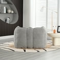 thumbnail image 3 of Soft Bean Bag Chair,Square Lazy Sofa with High Resilient Foam,Footstool and Armrests, Lounge Large Bean Bag Couch for Bedroom, Living Room,Gaming,Reading and Watching TV,Grey, 3 of 7