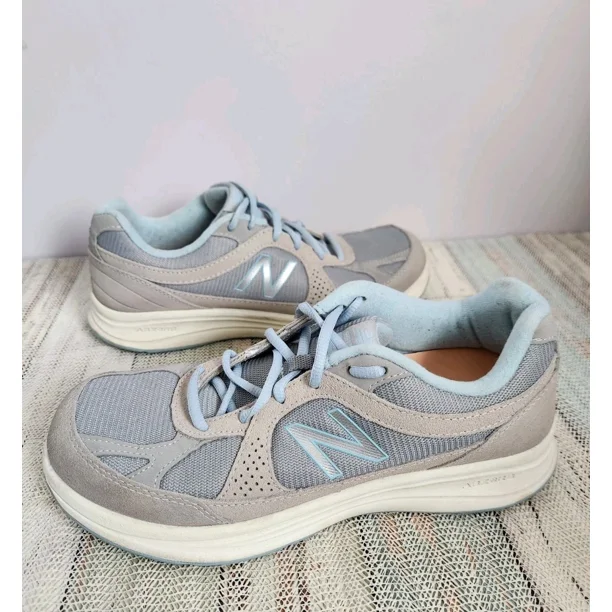 New Balance Women's 877 Gray Suede Walking Shoes Sneakers Size 10 2A