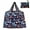 Blue, variant on Walbest Reusable Printed Grocery Bag, Colorful Foldable Nylon Shopping Bag, Waterproof Machine Washable Tote Bag, 15.75" x 15.75" x 9.45"