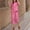 Pink, variant on Women Fashion Solid Color Suspenders Top and Slit Hem Pants Two Piece Set Casual Coordinates Unique Design Matching Outfit Strappy Detail Khaki XL