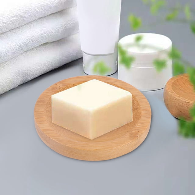 Jabonera de Bambú, Caja de Jabón de, Estante para Jabón, De Roble Rojo, Cuadrado y Redondo para Ducha, Estuche Protector, Caja de Bambú salable