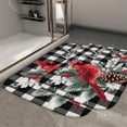 thumbnail image 2 of 1pc Welcome Cardinal Absorbent Non-Slip Bathroom Thickened Flannel Rug Decor,Soft,Quick Drying,Suitable For Indoor/outdoor Use,Bathrooms,Bedrooms,Kitchens,Terrace,Laundry Rooms,16"x24", 2 of 9