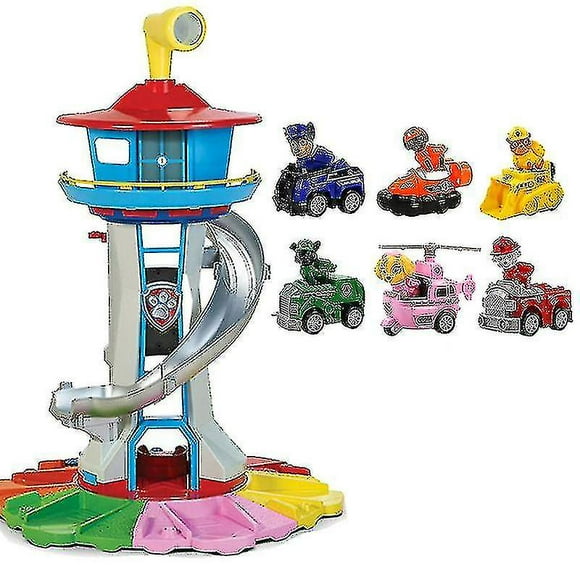 Oversized Tower Puppy Headquarters Toy With Music Light Patrulla Canina Lookout Toys Set Kid"s Birthday Gift