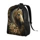 thumbnail image 2 of Fotbe Palatial Gold Pattern Horse Mochila de Viaje para Laptop, Mochila Ejecutiva Delgada y Resistente 15.6", 2 of 8