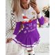 thumbnail image 1 of Vestido de punto con estampado navideño para mujer, minivestido ajustado de manga larga para fiesta de noche, 2024, 1 of 4