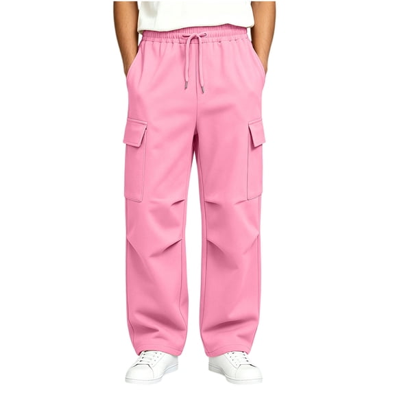 SERTG Boys Cargo Sweatpants Drawstring Elastic Waist Relaxed Straight Leg Oversized Joggers for Kids Casual Athletic Pants for School Daily Play Sweatpants