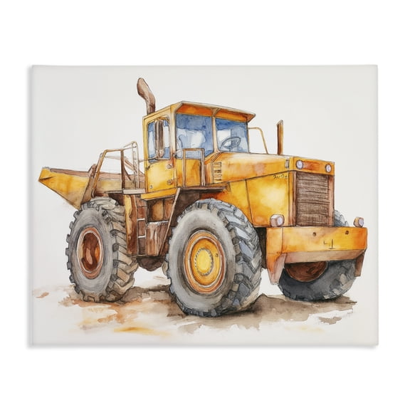 Stupell Industries Contemporary Construction Truck Whimsicality Canvas Art, 20 x 16, by Steve Hunziker