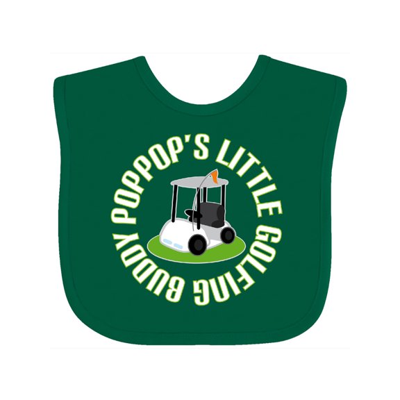 Inktastic Poppop Little Golf Buddy Boys Baby Bib