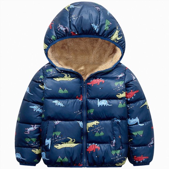 NIEWTR Toddler Baby Girls Boys Cartoon Print Jacket Fashion Long Sleeved Hooded Fall Jackets Kids Boy Coats Children Outerwear with Zippe