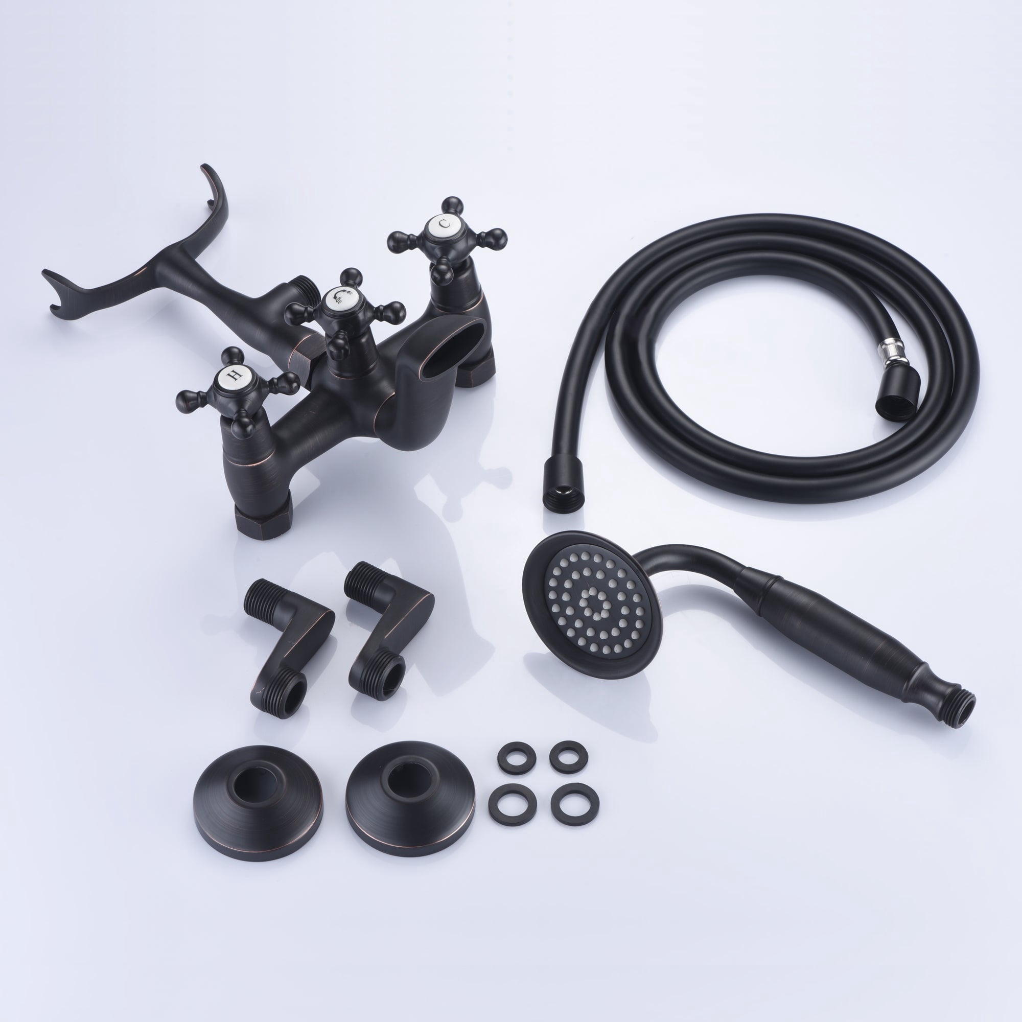 Clawfoot Tub Faucet Bronze,Wall Mount Tub Filler in Oil Rubbed Bronze Finish Sumerain