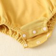 thumbnail image 6 of Pandaie Baby Solid Color Clothes Bubble Romper Newborn Boy Girl Fall Winter Long Sleeve Bodysuit Infant Daily Wear Yellow,12-18 Months, 6 of 7