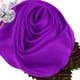 thumbnail image 5 of Broche de Tela Artificial Ramillete de Flores Gloria para boda Nupcial Rosa púrpura oscura, 5 of 8