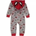 thumbnail image 2 of Marvel Spider-Man Heads and Text Hooded Romper-3-6 Months, 2 of 2