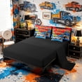 thumbnail image 4 of Meiyoeat Cartoon Racing Car 7-Piece Twin Bedding for Boys,Race Track Art Bedding Comforter Set,Blue Red,Black Reversible, 4 of 6