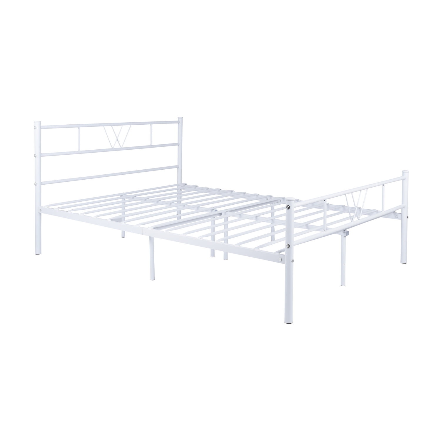 Kepooman Full Size Bed Base Frame, Metal Platform Mattress Foundation with Headboard and Footboard, Easy Self-Assembly Kepooman Full Size Bed Base Frame, Metal Platform Mattress Foundation with Headboard and Footboard, Easy Self-Assembly