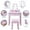 Purple, variant on Kids Vanity Set with Lighted Mirror – Pretend Play Girls Vanity Table & Chair Set with Stool and Wooden Makeup Playset, Ideal Gift for Ages 4–9