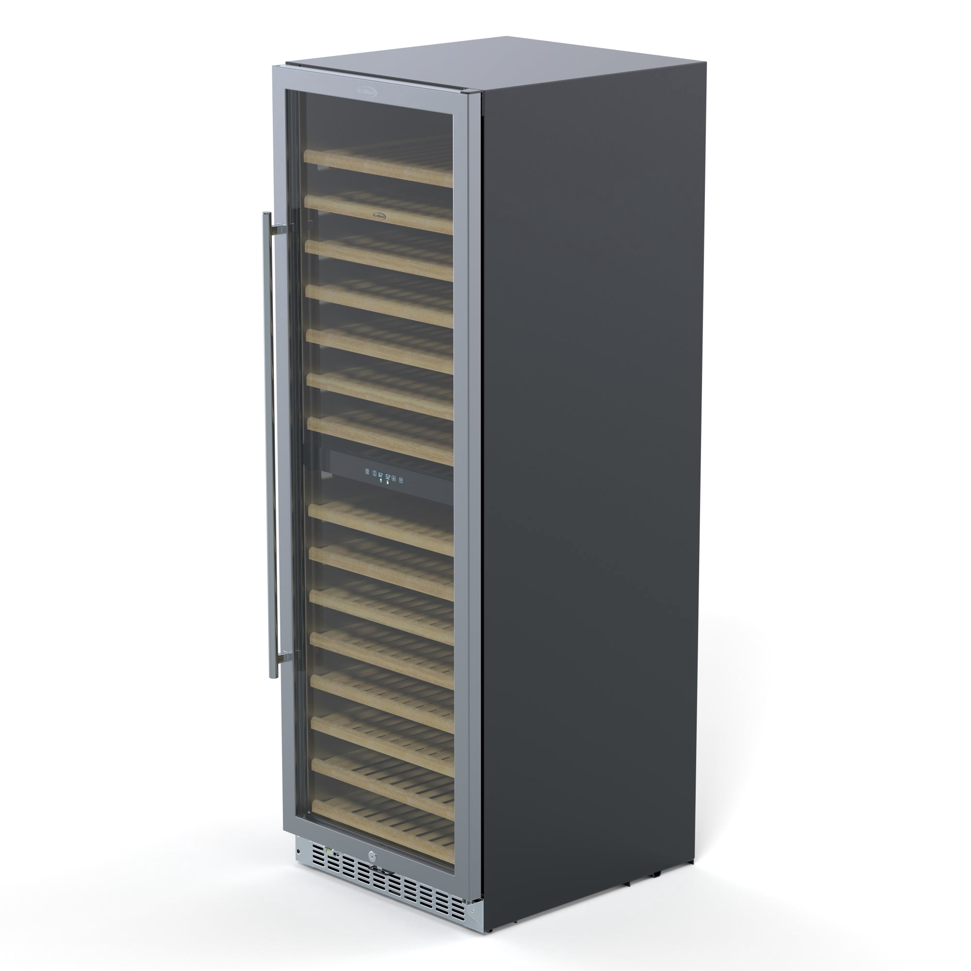 23 in. Dual Zone, Full Glass Door, Wine Cooler Refrigerator, Freestanding or Built-In Unit, 15.1 cu ft. KM-CW155DZ-SS