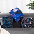 thumbnail image 5 of Fiambrera Galaxy para niños, niñas, bolsa de almuerzo aislada para niños, perfecta para jardín de infantes, compartimentos suaves, espaciosa, sin BPA, apta para alimentos, 10.2" x 7.8" x 4.7" (Galaxy), 5 of 5