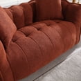 thumbnail image 4 of PORKISS Oversized Bean Bag Chair with 2 Pillows, Giant Large Loveseat Bean Bag Chair Couch for Adults Teens, Chenille Fabric Sofa, Red Brown, 4 of 12