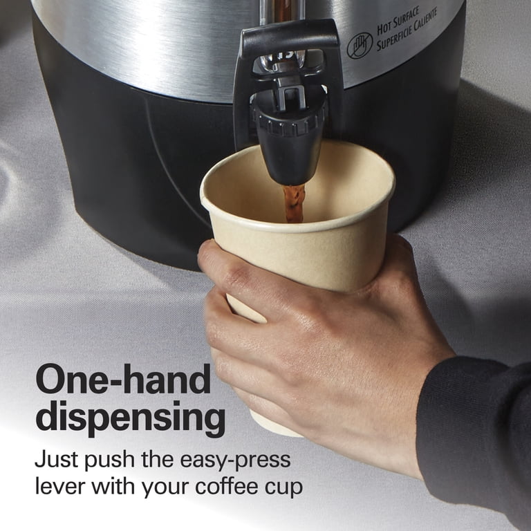 Free Shipping! Hamilton Beach Coffee Urn Model 40521, Fast Brew, 15-45 Cups,  Dual Heaters, Easy-Pour Lever - Walmart.com