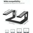 thumbnail image 2 of Laptop Stand, Aluminum Computer Riser, Ergonomic Laptops Elevator for Desk, Metal Holder Compatible with 10 to 15.6 Inches Notebook Computer, Silver$Laptop Stand,Laptop Riser Holder : Ergonomic Detachable Aluminum Computer Notebook Stand Elevator for Desk, $Laptop Stand, Detachable Laptop Mount, Aluminum Laptop Holder Stand for Desk, Compatible with MacBook Air/Pro, Dell, HP, Lenovo and All Laptops, 2 of 4