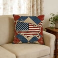 thumbnail image 3 of Independence Day Throw Pillow Cover, HD Printed Patriotic Decorative Pillowcase for Sofa, Couch, Bed, Living Room, 4th of July Home Decor, No Pillow Insert Included for Easy Replacement, 18*18in, D, 3 of 5
