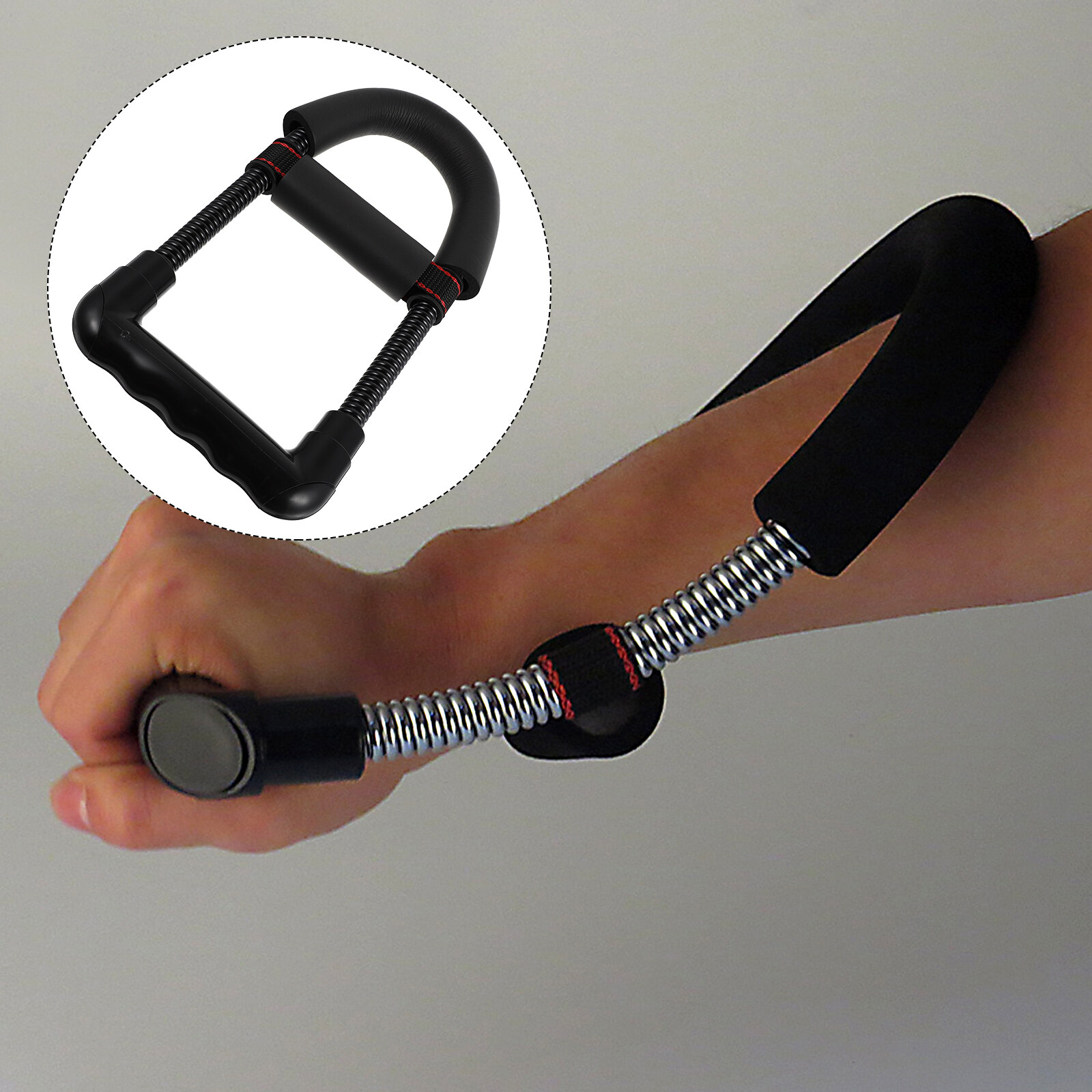 Mobutofu Forearm Strength Trainer Black for Wrist and Finger Power 2Pcs