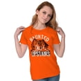 thumbnail image 4 of Haunted House Upstairs Halloween Womens Fitted Plus Size Graphic Tee Brisco Brands 3X, 4 of 5