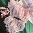 thumbnail image 1 of Mujeres Sheer Stars ultrafino gasa volantes fuera del hombro manga Tops pantalones cortos pierna anillo conjunto de ropa interior tentación Sexy pijamas xuanjing  unisex, 1 of 2