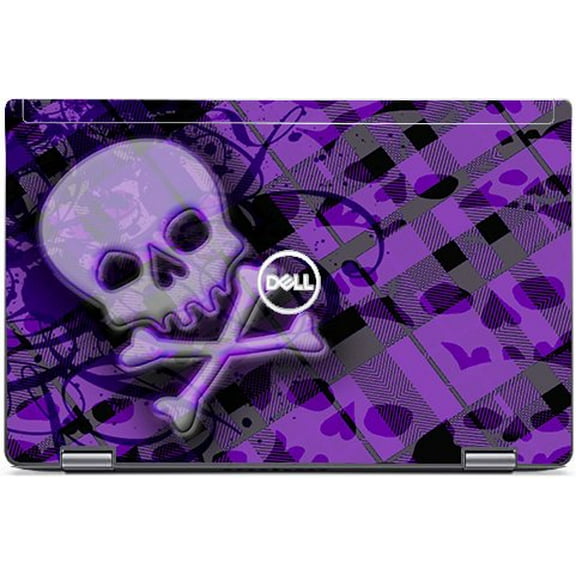 Dell Latitude Silver 7420 2 in 1 PLAID SKULLS Laptop Skin