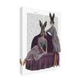 thumbnail image 2 of Trademark Fine Art 'Two Rabbits In Purple' Canvas Art by Fab Funky, 2 of 3