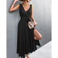 thumbnail image 4 of Summer Dresses For Women Solid Color Womens Dresses Side Split Midi Dress Alsol Lamesa, 4 of 6