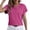 Hot Pink, variant on Lixiuxyad Womens Fashion Casual Top V Neck T Shirts Summer Short Sleeve Casual Loose T Shirts Top Basic Tee,Black L