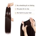 thumbnail image 4 of MY-LADY Invisible Wire Hair Extensions Adjustable Size Synthetic Hair Hairpieces for Women Long Straight Heat Resistant Fiber No Clip 20inch Natural Black&dark auburn, 4 of 8