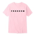 thumbnail image 3 of Unisex Letter T Shirts Freedom Short Sleeve Tee Tops Light Pink 130/(6-7 Years), 3 of 3
