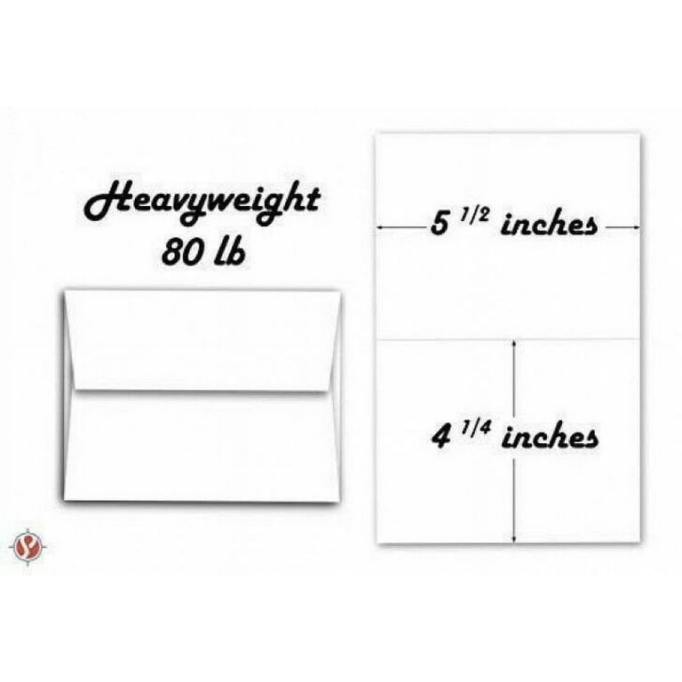 30 Greeting Cards Set – 4.25 x 5.5 Blank White Cardstock and Envelopes –  Perfect for Small and Large Business, Invitations, Bridal and Baby Showers