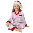 thumbnail image 5 of LEKODE Women Pajama Sets Christmas Family Pajamas Button Down Pajamas Women Womens Pajamas Set Ladies Pajamas Fall Pajamas for Women Womens Silk Pajamas Set Pink (C)140, 5 of 9