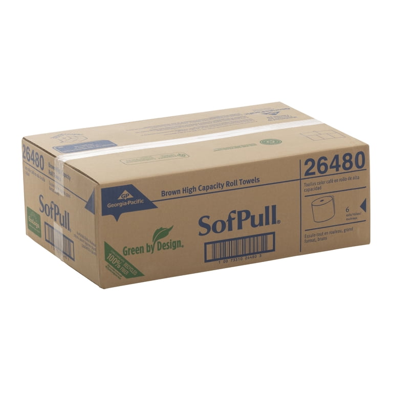 SofPull Hardwound Paper Towel Roll - 1 Case (White, 1-Ply, 9" X 400') For Commercial Use 8 thumbnail image