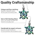 thumbnail image 4 of Abalone Shell Turtle Earrings for Women in 925 Sterling Silver Dangle Earrings - Boho Beach Sea Turtle Jewelry for Women Birthday Christmas Gifts for Womens, 4 of 7
