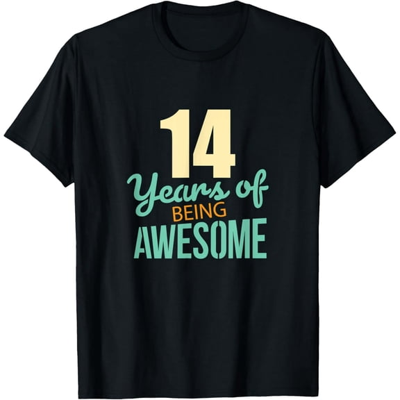 Funny 14th Birthday Gift T-Shirt for Teenager Soft Cotton Casual Wear
