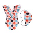 thumbnail image 3 of Baby Girl Swimsuit Cute One Piece Bathing Suit with Sun Protection Ruffles Swimwear (9M-6T), 3 of 3
