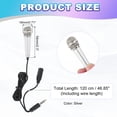 thumbnail image 2 of 2Pcs Mini Microphone, Tiny Microphone with Sponge Cover, Holder and Drawstring Bag Portable(Silver), 2 of 2