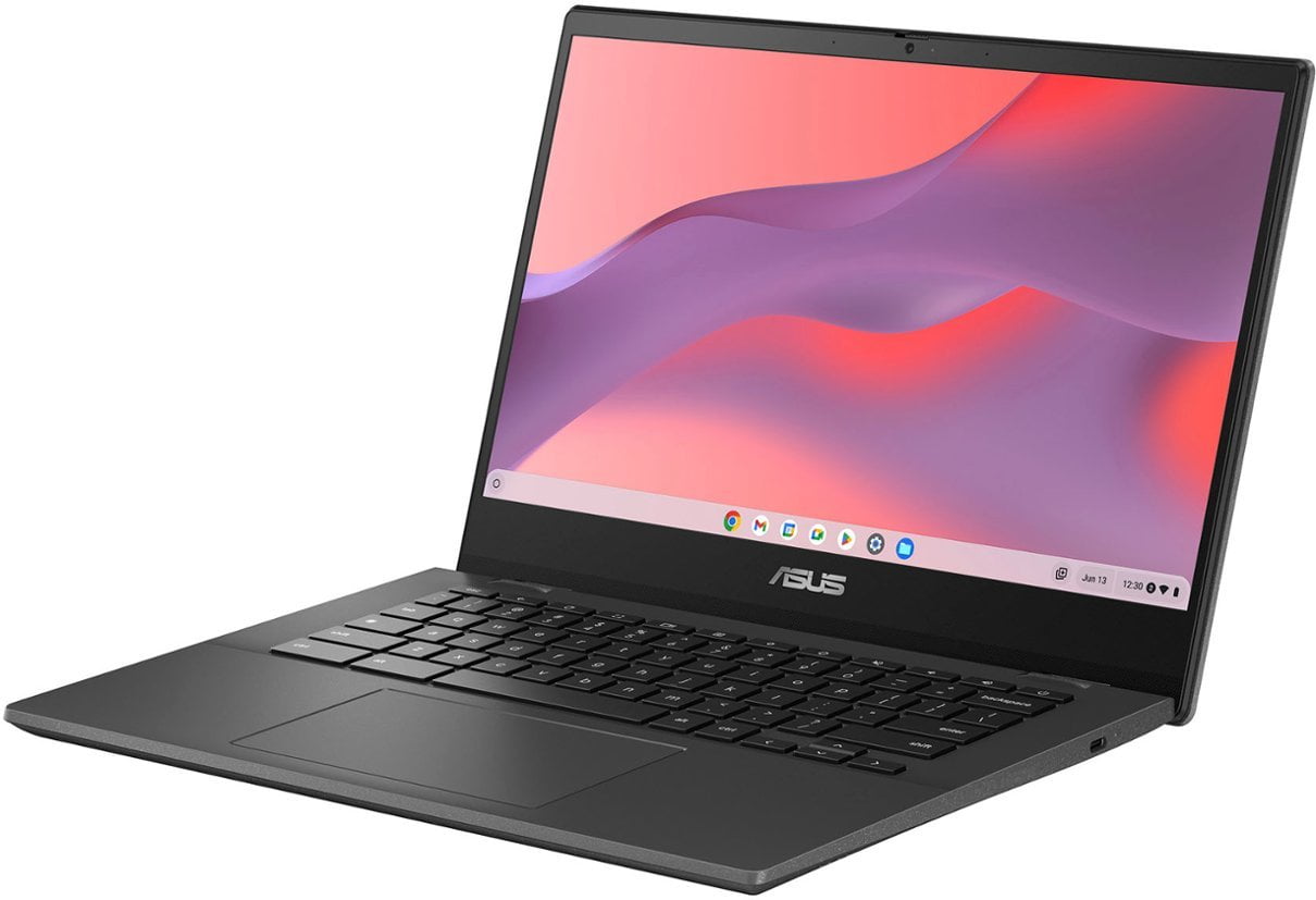 ASUS 14 in Chromebook Laptop, MediaTek Kompanio 520, 4GB RAM, 64GB eMMC, Gravity Gray