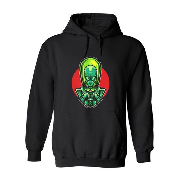 Space Alien Retro Design Hoodie Men -Image by Shutterstock, Male XX-Large