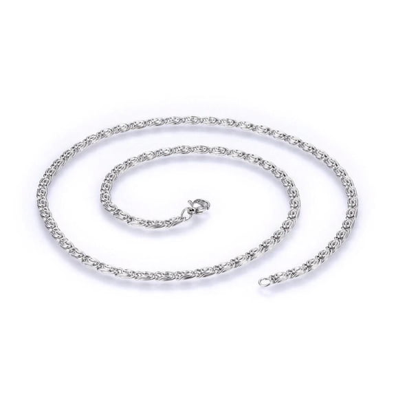 304 Stainless Steel Lumachina Chain Necklaces Gold Silver 19.68" 50Cm 4Mm Z574
