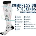 thumbnail image 4 of FREEAMG 1 Pairs Cute Little Sloth Compression Socks for Women Men Knee High Stocking for Running,Athletic,Medical, 4 of 7
