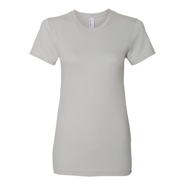 T-shirt en Jersey Fin pour Femmes, P, Argent Neuf