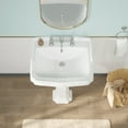 thumbnail image 6 of DeerValley Dynasty DV-1P522 26 3/4" White Vitreous China Rectangular Pedestal Sink with Overflow, 6 of 17